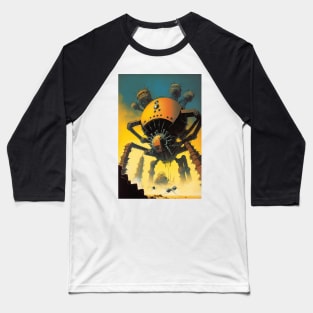 Walking Robot Spider City Baseball T-Shirt